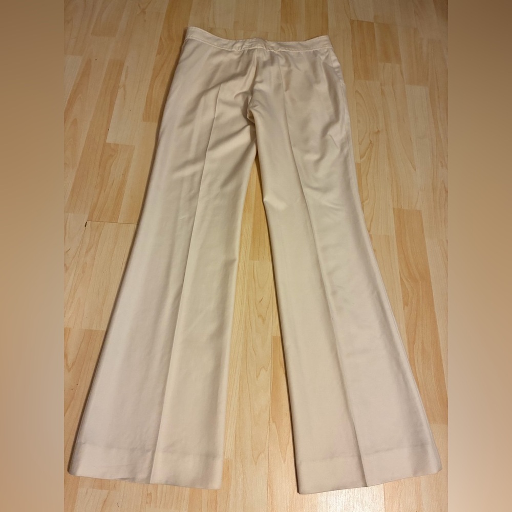 Stella McCartney Cream 100% Wool Tailored Flare Trousers Sz 40 US 4/6 - Picture 11 of 16